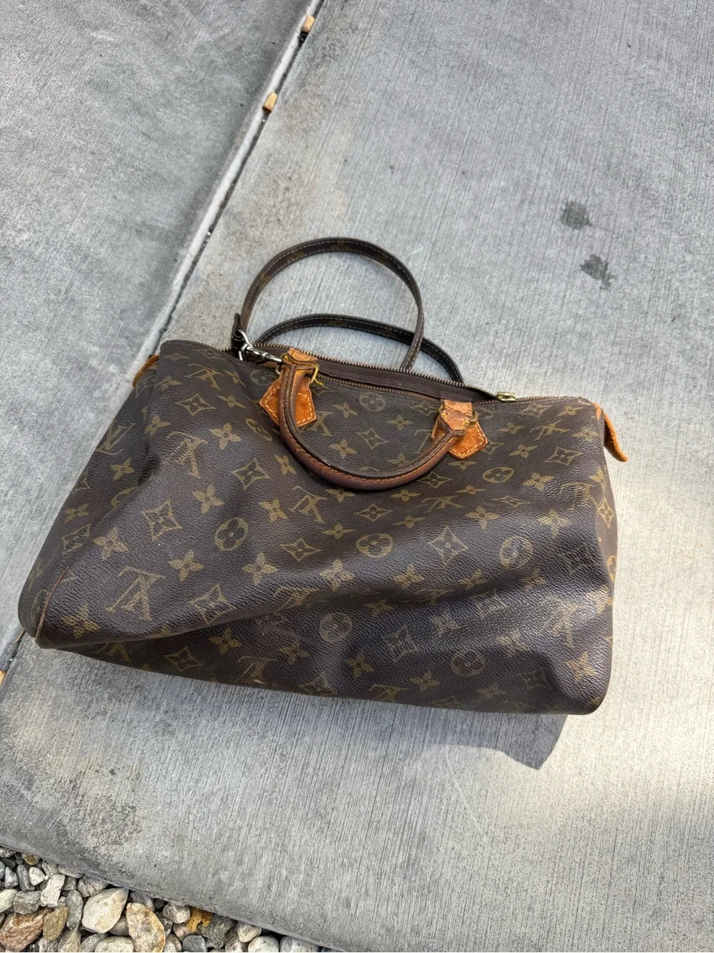Louis Vuitton Monogram Canvas Top-Handle Tote in Brown
